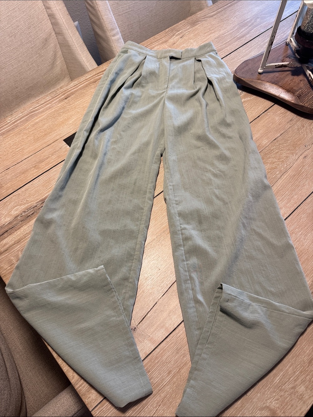 Lovers + Friends Wide-Leg Trousers in Sage